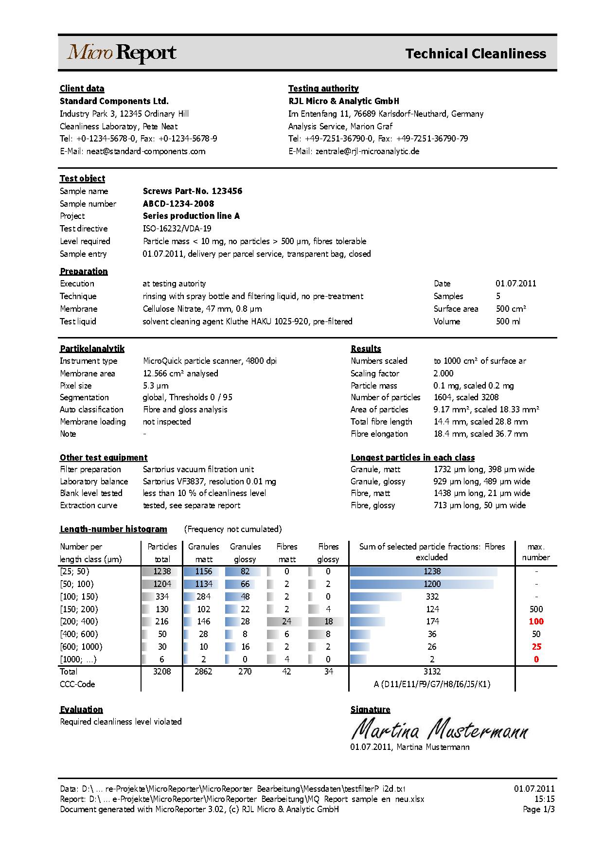 顆粒圖像分析儀測(cè)試報(bào)告